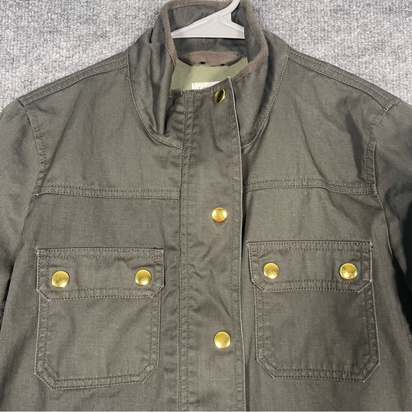 J Crew Women’s Small Green Relaxed Boyfriend Field Jacket Military Style - Picture 7 of 13
